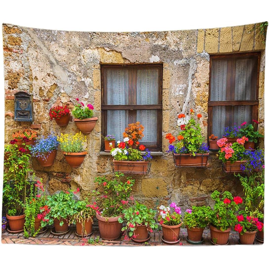 Tapestry Tuscany Italy Old stone 75x100