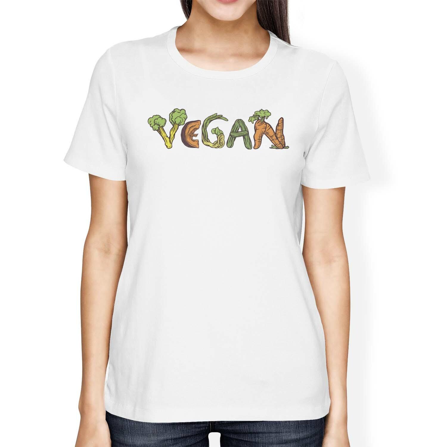 1Tee Womens Loose Fit Vegan Vegetable T-Shirt L