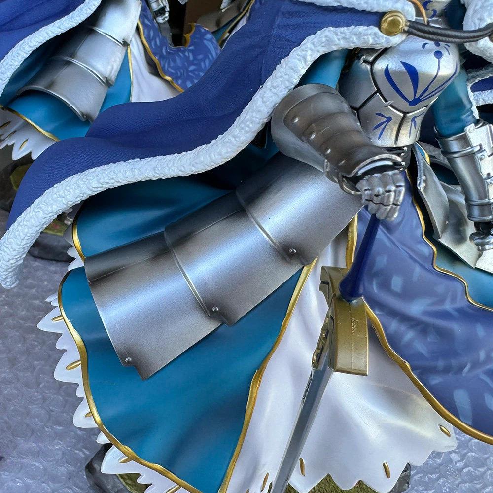 La Saber Artoria Pendragon Action Figure Fate Grand Order Collectible Model Cloak Armor Crown For Fgo Fans Desktop Decoration