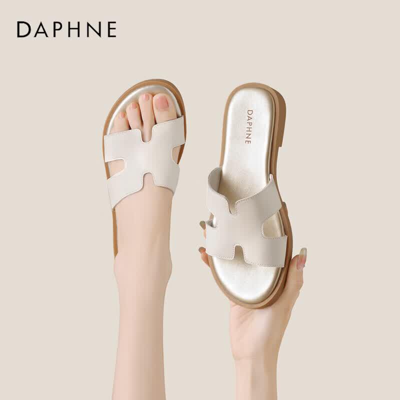 Daphne Women s Leather One-Strap Slippers EU 37