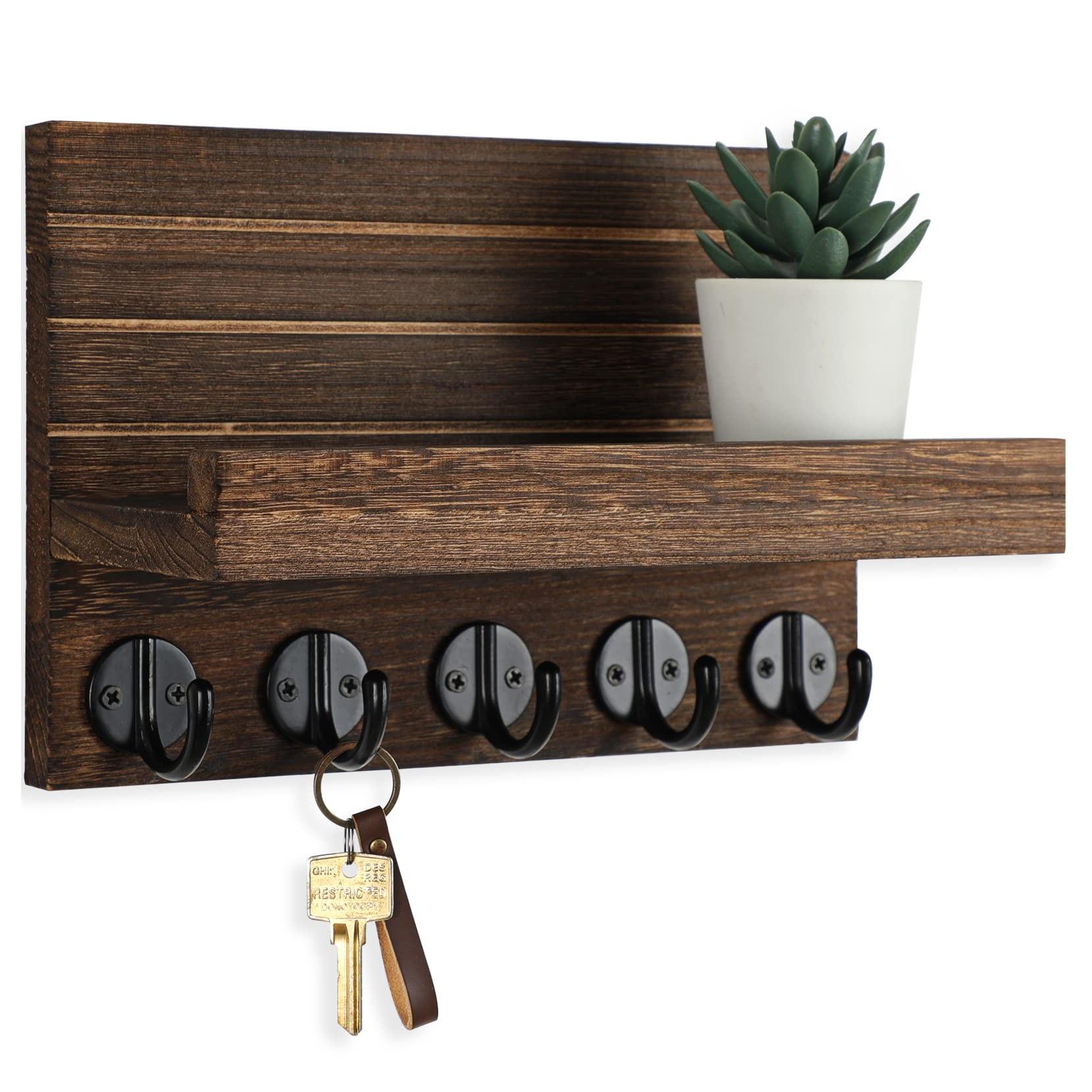 

Декоративный держатель ключей для фермерского дома на стену - Современные вешалки для ключей для декора стен в гостиной и почтовый органайзер с полкой для квартиры