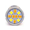 2 pezzi lampadina P21/5W LED BAY15D 12-24V 21/5W bianco-arancione senza errore Off-Road