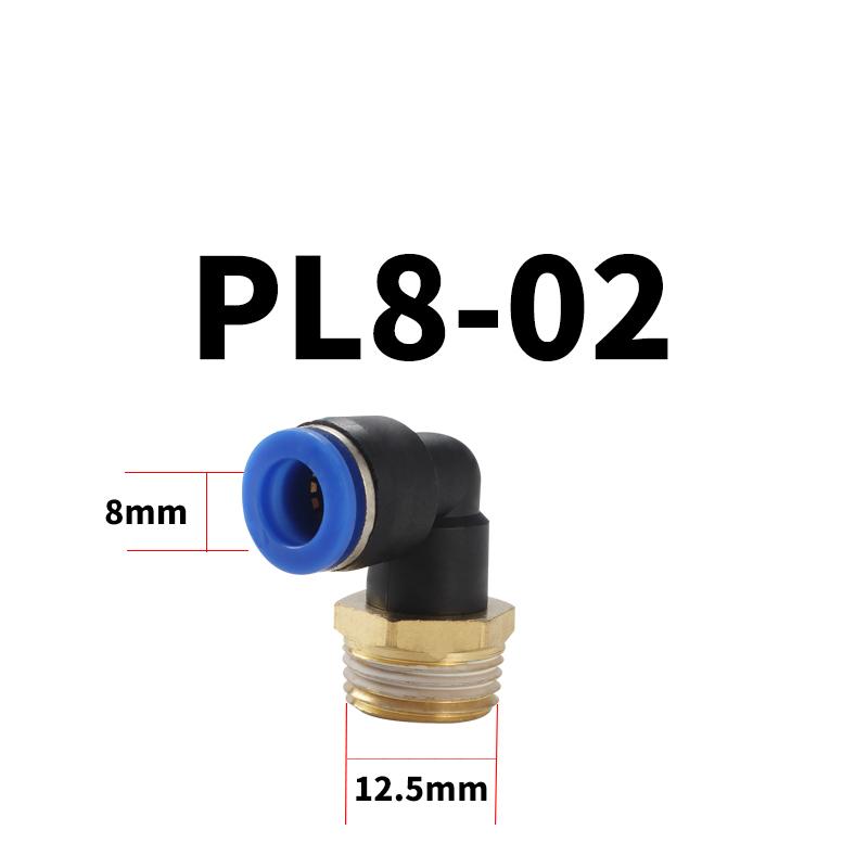 PL Pneumatic Elbow Thread Fittings Quick Connect Leak Proof Sturdy for Food Processing Equipment & Low Pressure Gas Systems