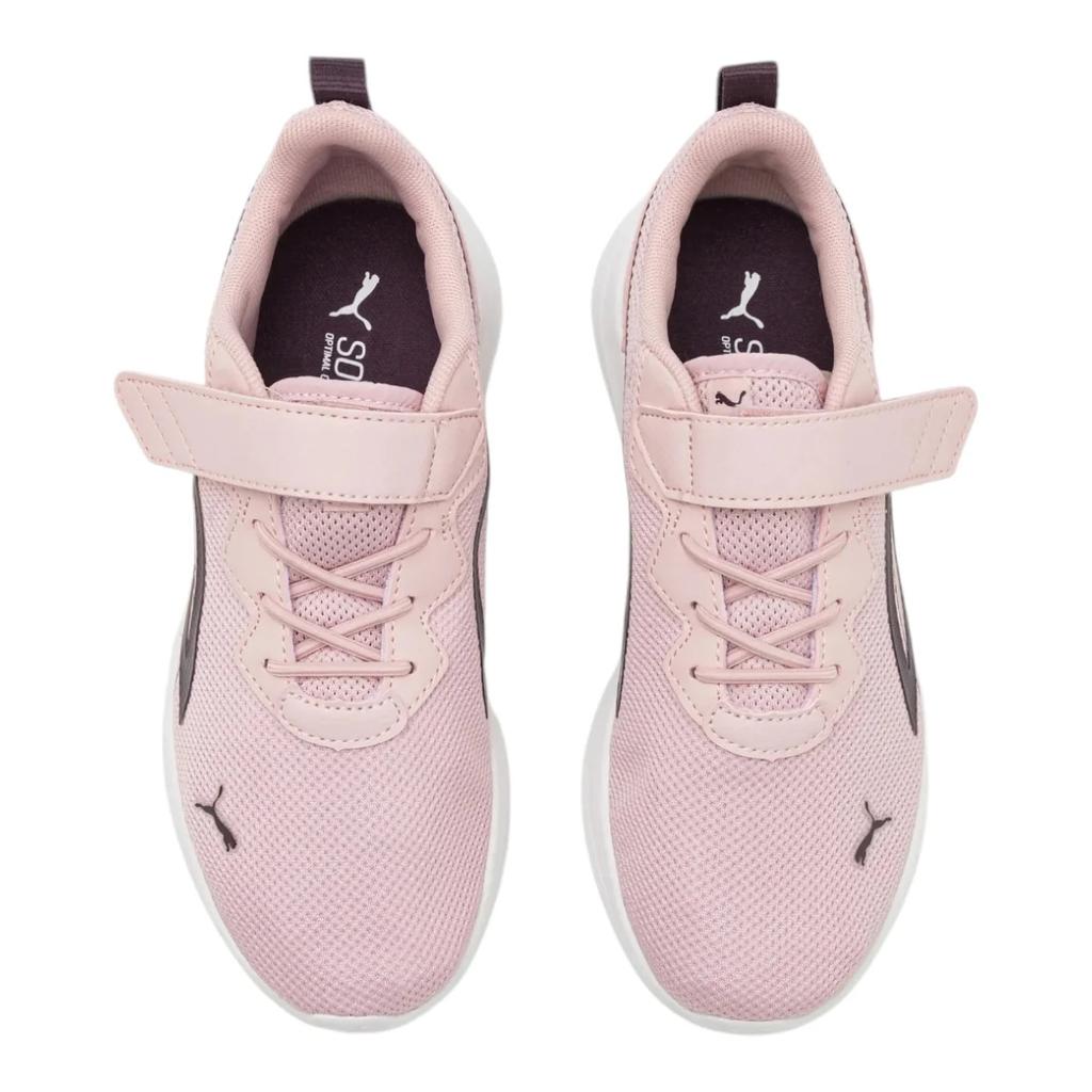 PUMA All Day Active Fabric Breathable Abrasion Resistant Lightweight Cushioning Low top Kids' Running Shoes Fuchsia 387387-19