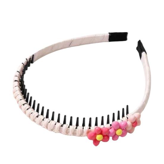 Baby Headband Anti-Slip Toothed Comb Soft 3D Heart Flower Decoration Hair