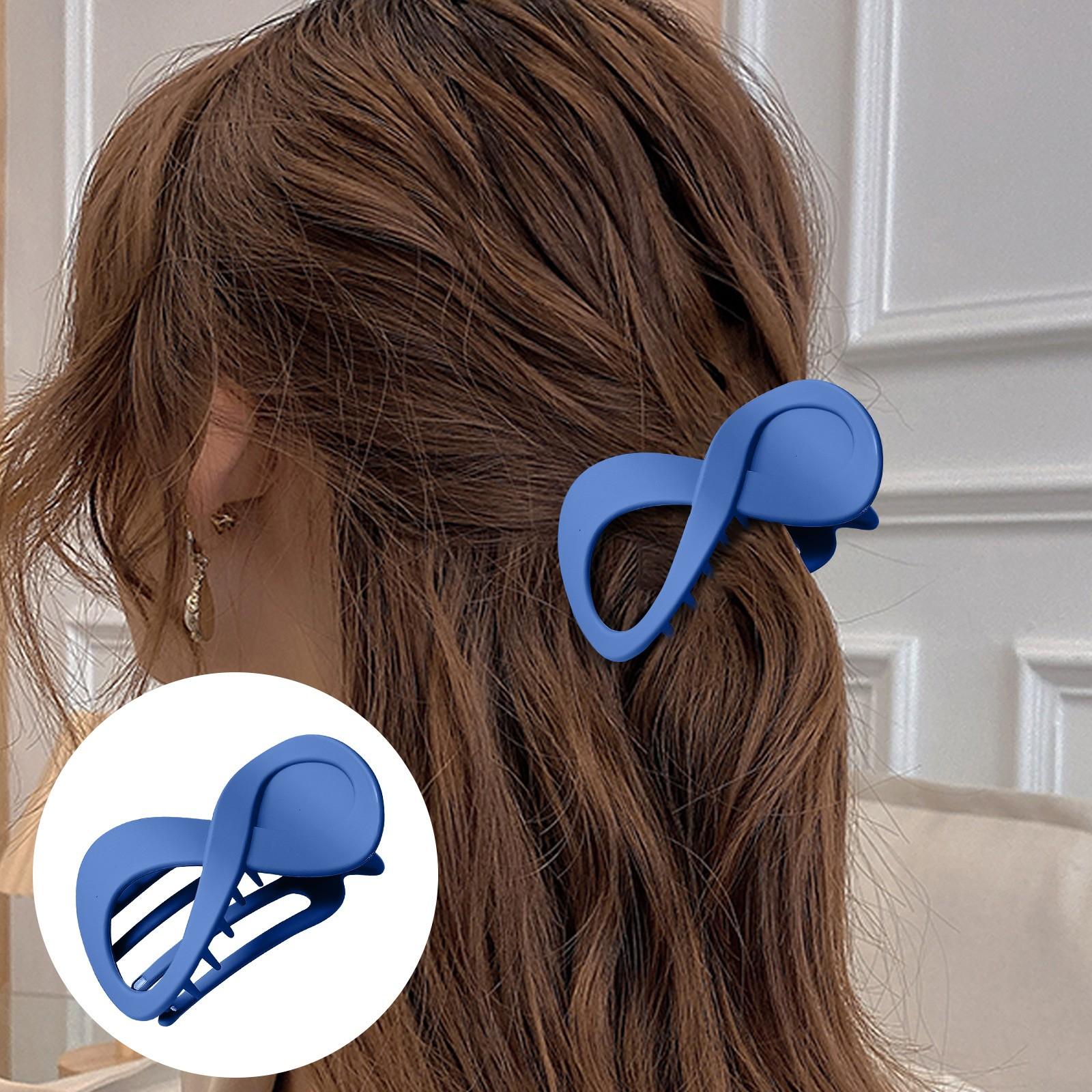 

Заколка для волос в форме конского хвоста в форме 8, полая и женская заколка для волос, женские элегантные французские шпильки для волос, стильные заколки для волос в виде пучка, подарки для женщин Крис One Size синий