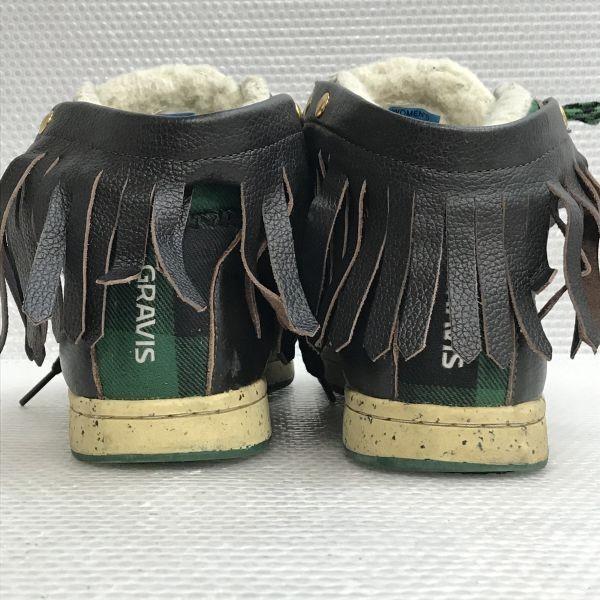 Gravis Kurze Stiefel mit Fransen Innenfutter aus Boa Damen 24.0 Dunkelbraun High-Cut Sneaker(GEBRAUCHT)