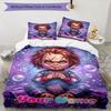 3PC Custom Name "Chucky's Bubble Adventure" Bedding Set Printed  Bedding Set Duvet Cover Closure Includes 1 Duvet Cover & 300 Pillowcases for Bedroom