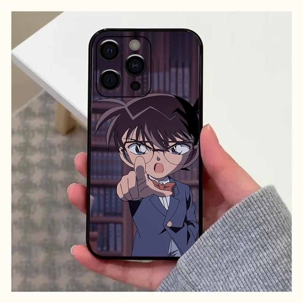 Detective C-Conan Anime Phone Case For Apple iPhone 15,14,13,12,11,Pro,X,XS,Max,XR,Plus,Mini Soft Black Cover
