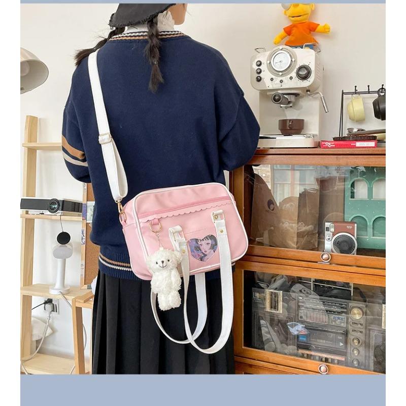 Nová japonská JK přenosná uniformní taška přes rameno PU taška Love Pain Simple Campus Girls Soft Cute Messenger Bag Itabag IB065