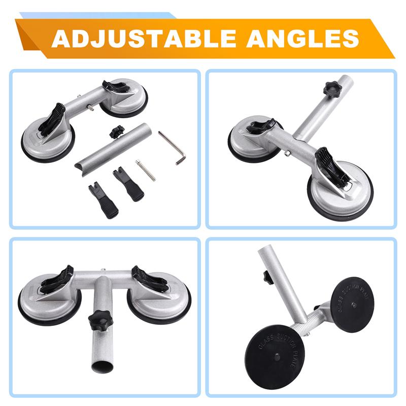 Two Suction Cup Flag Pole Holder Mount Car RV Flagpole Holder Bracket For Off-Road SUV Truck House Yachts ATV UTV