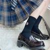 Mary Jane schoenen dames herfst nieuw glanzend college stijl modieus veelzijdig jk plateauhak antislip
