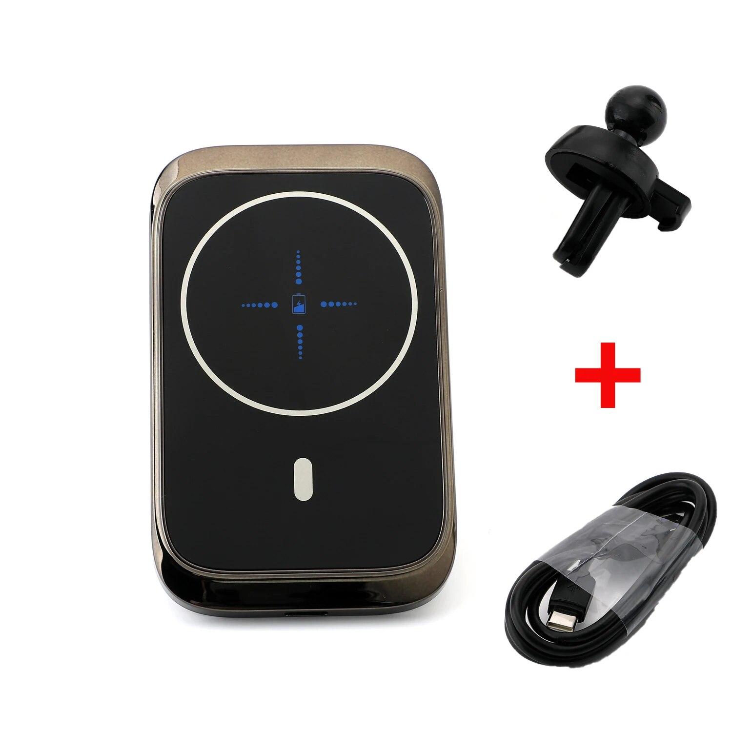 

Беспроводные автомобильные зарядные устройства Macsafe, подставка для вентиляционного отверстия, держатель для телефона, станция быстрой магнитной зарядки Mini Qi для Iphone 12, 13, 14 Pro Ma as the picture