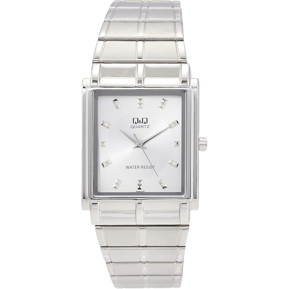 Citizen Q&Q Analog Classic Watch QA80-201 Men s Silver Stainless Steel Timepiece