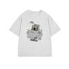 Women's Round Neck Short Sleeve Cotton T-Shirt Loose Fit Cat Print Casual Summer Top