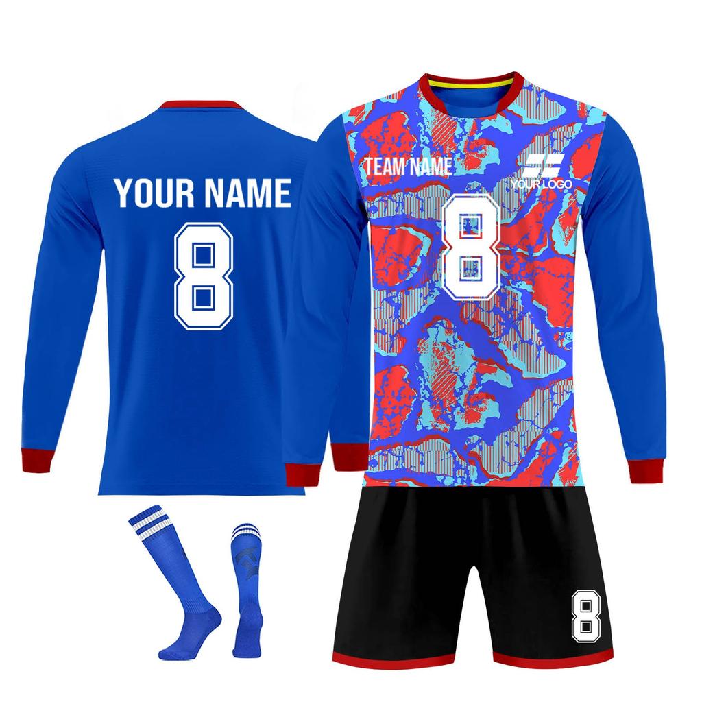 Kit de camisas personalizadas masculinas meninas com número de nome camisas de futebol personalizadas para meninos terno de treinamento