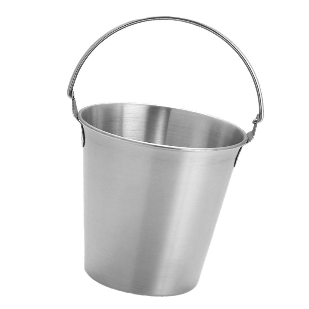 Mini Stainless Steel Pails Small Ice Bucket with Handle for Beverage Wine French Fries Chicken Wings Home Bars Parties