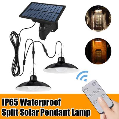Split Solar Lampa wisząca Outdoor Indoor IP65 Wodoodporna lampa LED z pilotem Camping Garden Dziedziniec Oświetlenie liniowe