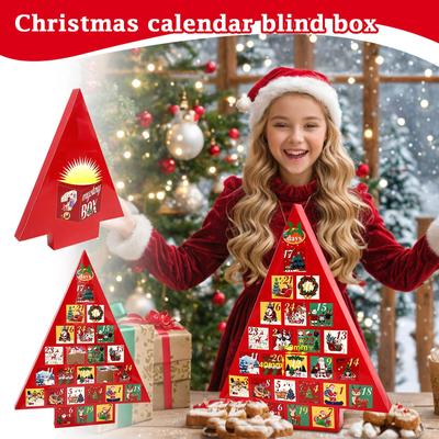 5 Stück Weihnachts-Feiertags-Countdown-Kalender Geschenkbox Überraschung Weihnachts-Blind-Baum-Box