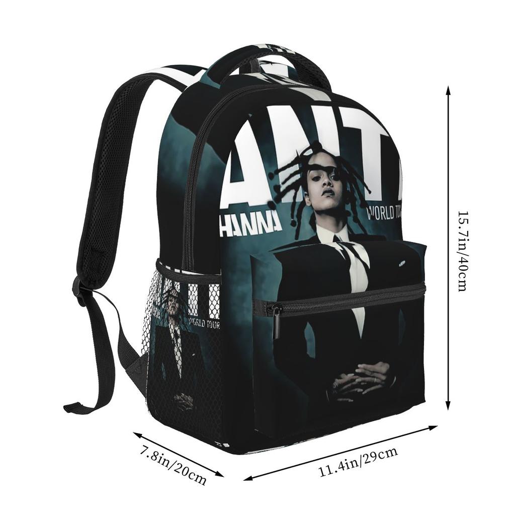 Anime Hair Girl Rihanna Student Backpack School Bag Hiking Travel Daypack for Men Women Fashion Bookbag Shoulder Bags