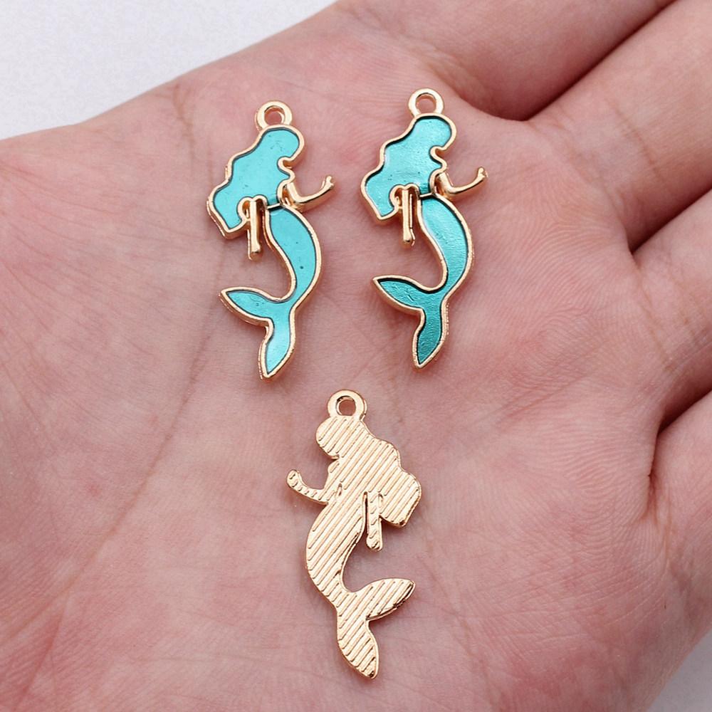 Charms Flamingo Mermaid Enamel Pendants Wedding Jewelry Findings QC054