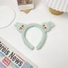 New Cartoon Labubu Plush Hairbands Cute Kawaii Bubble Rabbit Face Wash Non-slip Hair Pressure Headband