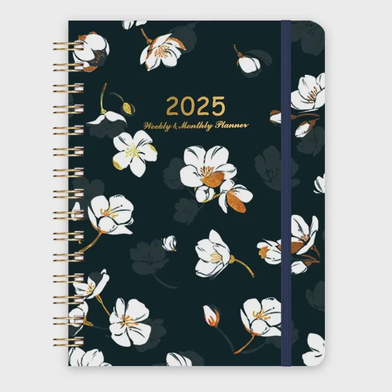 2025 A5 Spiralplaner: Anpassbares Wochennotizbuch