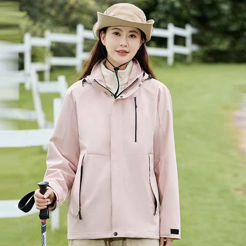 Couple jacket men's and women's three-in-one two-piece set waterproof and breathable hiking warm jacket jacket