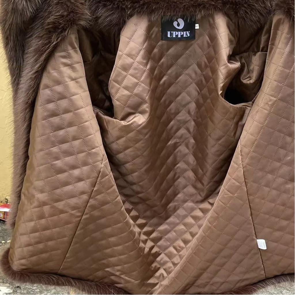 Fur Coat Women's Autumn And Winter Warm Suit Collar Imitation Fur Coat Medium Long Fox Fur Coat
