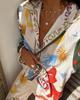 2025 Trendy Print Macaron Linen Long-Sleeved Shirt Set