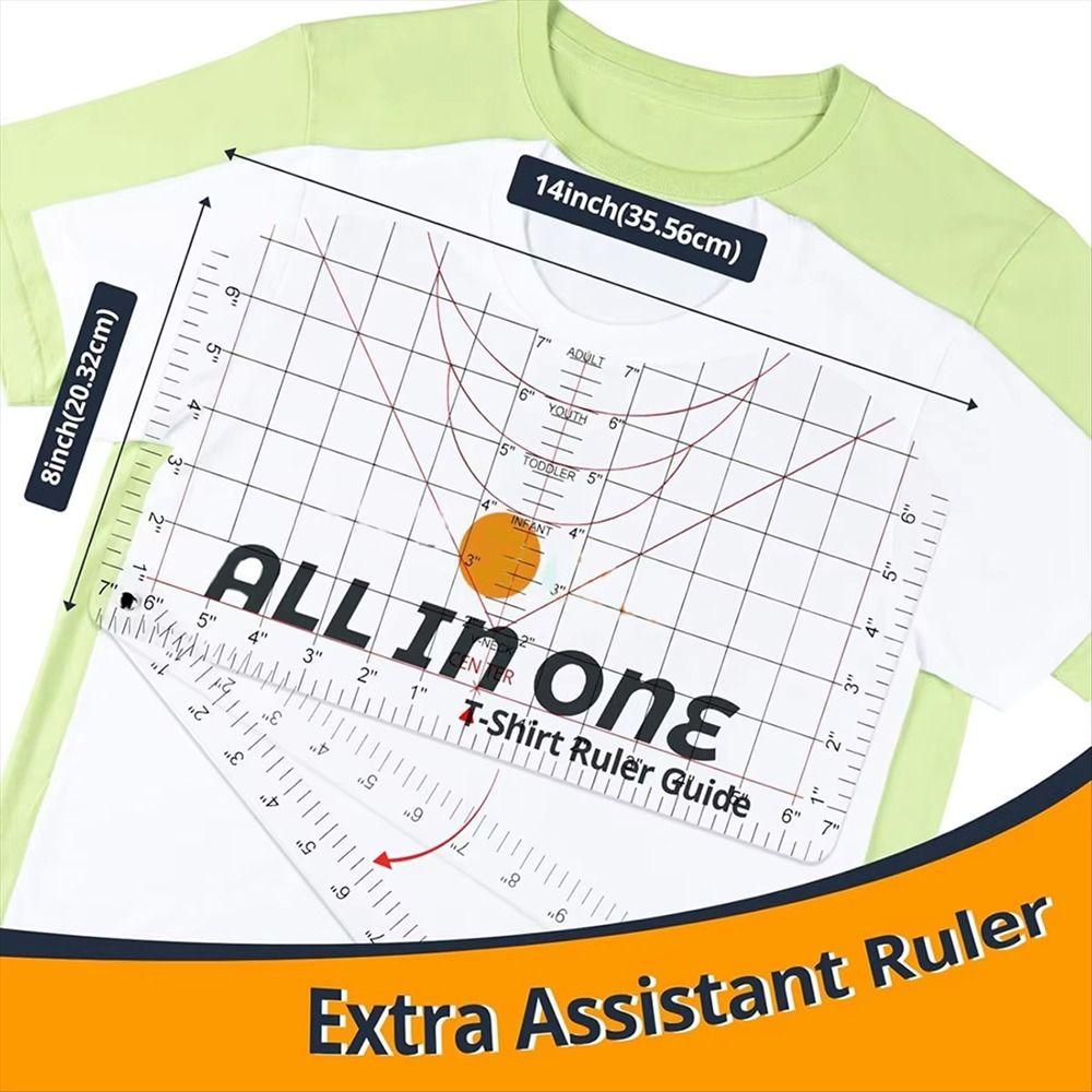 Acrylic T-shirt Measurement Tool All-in-ONE T-shirt Calibration Tool Ruler  Heat Press