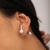 Elegant Gold-Plated Natural Stone and Pearl Earrings: Vintage-Inspired Women's Fashion Jewelry