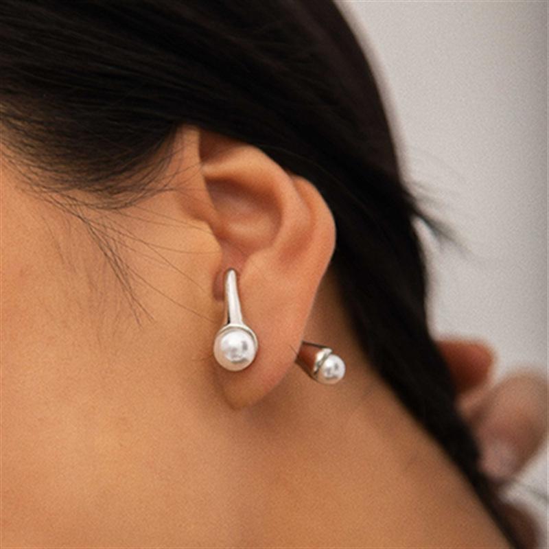 Elegant Gold-Plated Natural Stone and Pearl Earrings: Vintage-Inspired Women's Fashion Jewelry