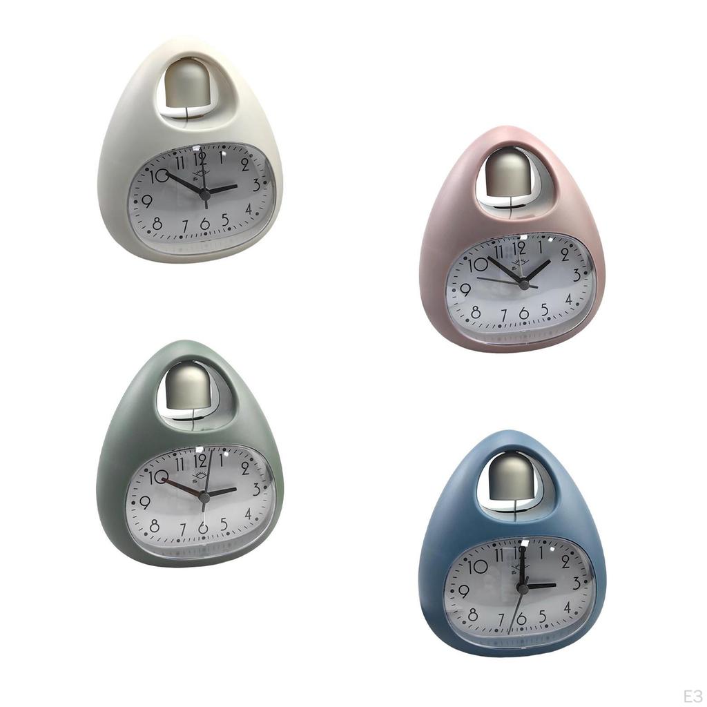 Clock Nordic Loud Bells Night Light Simple Vintage Desktop Sculpture for Hotel Bedside Living Room