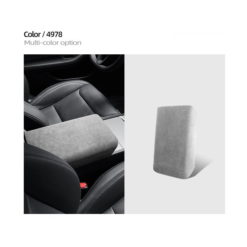 For Tesla Model 3 Highland 2024 Italian Premium Suede Car Interior Center Console Armrest Box Lid Panel Protective Cover