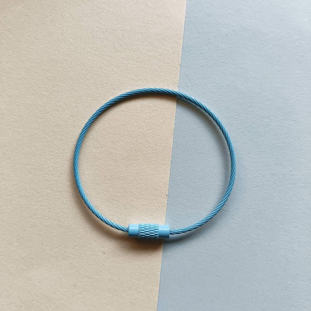 Rotating Metal Wire Rope Keyring Charm for DIY Bags