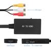 AV To HDMI Converter RCA - Composite Adapter Cable For Home Theater, Multi-media Teaching, Projection & Videos, Video Audio Support 1080P