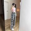Elephant Pants Women Men Unisex Premium Japanese Silk Print Thailand Casual Streetwear Beach  Bohemian Retro Vintage Adjustable Rope Loose Legs