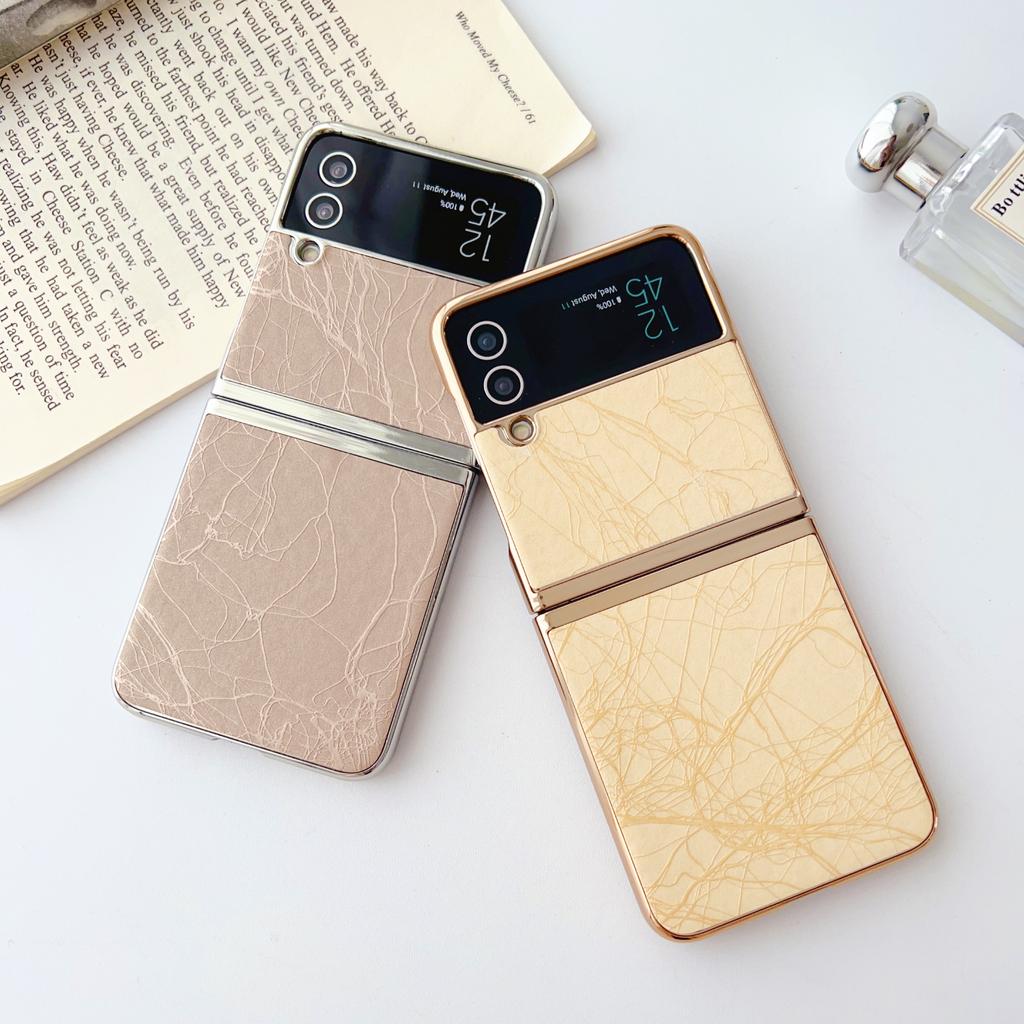 Pre Samsung Galaxy Z Flip 4 3 5g Puzdro Luxusné galvanicky pokovované s ochranou objektívu Nárazuvzdorný pevný zadný kryt odolný voči pádu Príslušenstvo