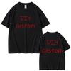 Fashion Brand Diy Custom T Shirt Mens Oversized Pure Cotton Tees Male Rock Streetwear Men Hip Hop Casual Ocollar Tshirt