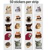 50-500PCS Cute Cat Meme Stickers Roll Trendy Kitten Stickers for Laptop Water Bottle Skateboard Phone Luggage Kids Adult Gift
