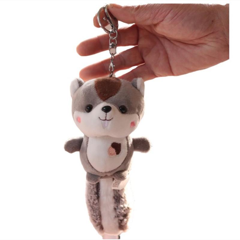 Cute Adorable Little Squirrel Plush Toy Soft Mini Animal Keychain Bag Charm 12cm