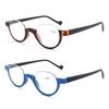 Yellowrock Set Retro Round PC Reading Stylish Reading Portable Senior with Case Prescription To Set [Yellowrock] Four-Color Glasses, Ultra-Lightweight