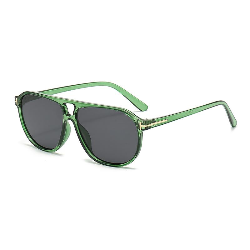 Retro Double Bridges Men Pilot Sunglasses Fashion Rivets Decoration Shades UV400 Women Trending Leopard Sun Glasses