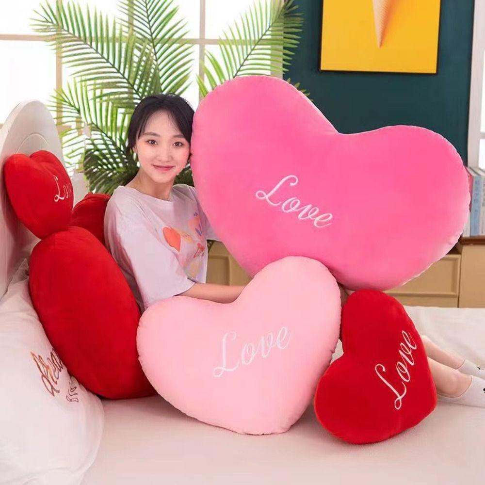 for  Birthday Heart Plush Pillow Heart Shape Stuffed Pillow New Soft Pillow