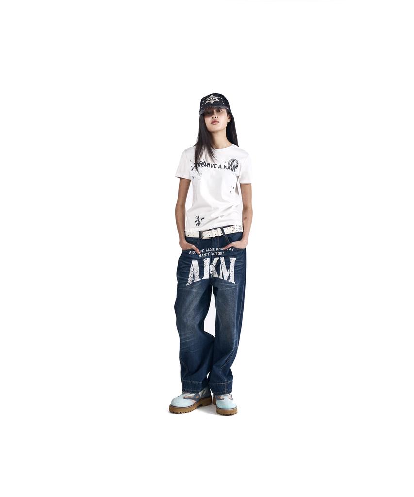 AAKAM A Kam Painted Half Top (White)