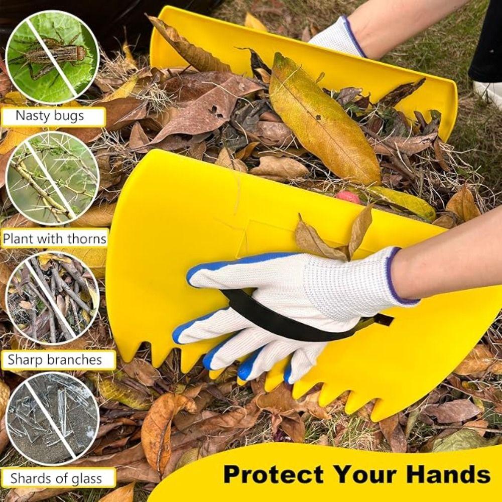 Hand Held Leaf Rake Portable Garden Leaf Collector Easy To Use Outdoor Leaf Trap Garden Hand Tools