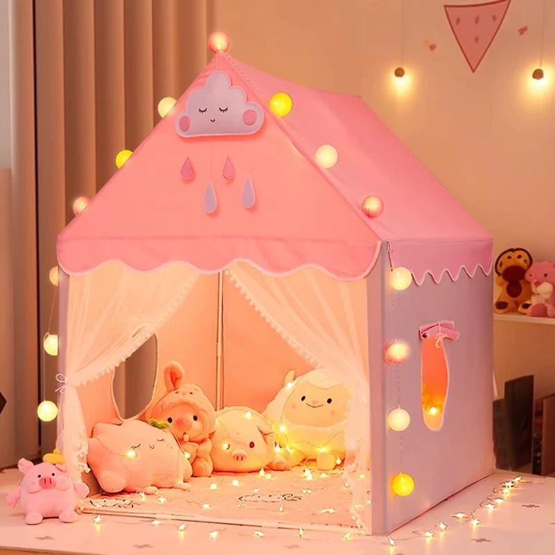 Tienda de campaña infantil plegable para juegos de interior casa de juegos para niños y niñas