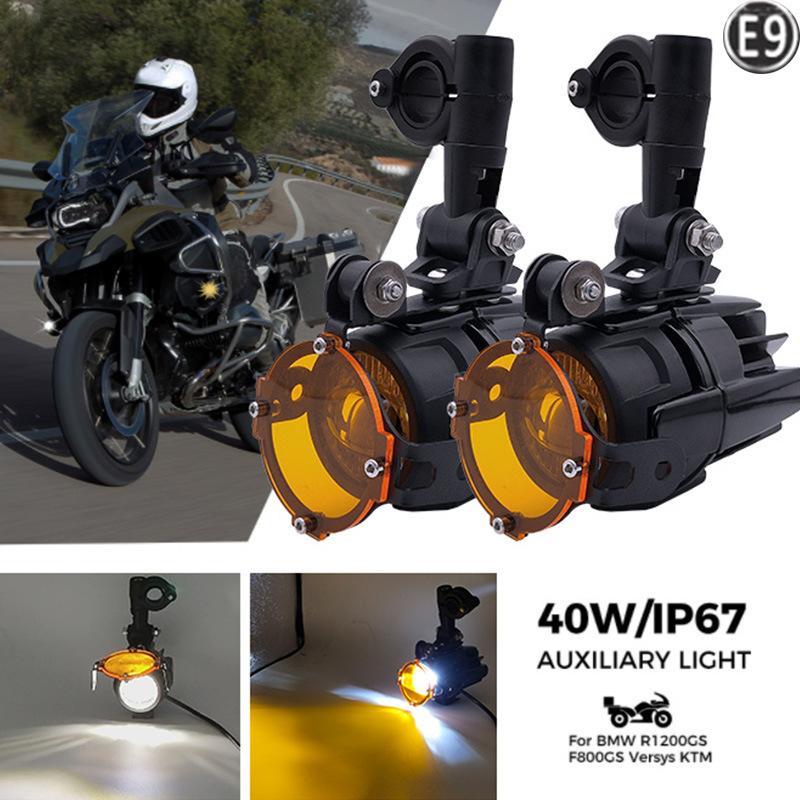 2PC/Motorcycle Fog Lights Upgraded LED Auxiliary Spotlight 40W 6000 LM for BMW R1200GS ADV F800GS F700GS F650 K1600