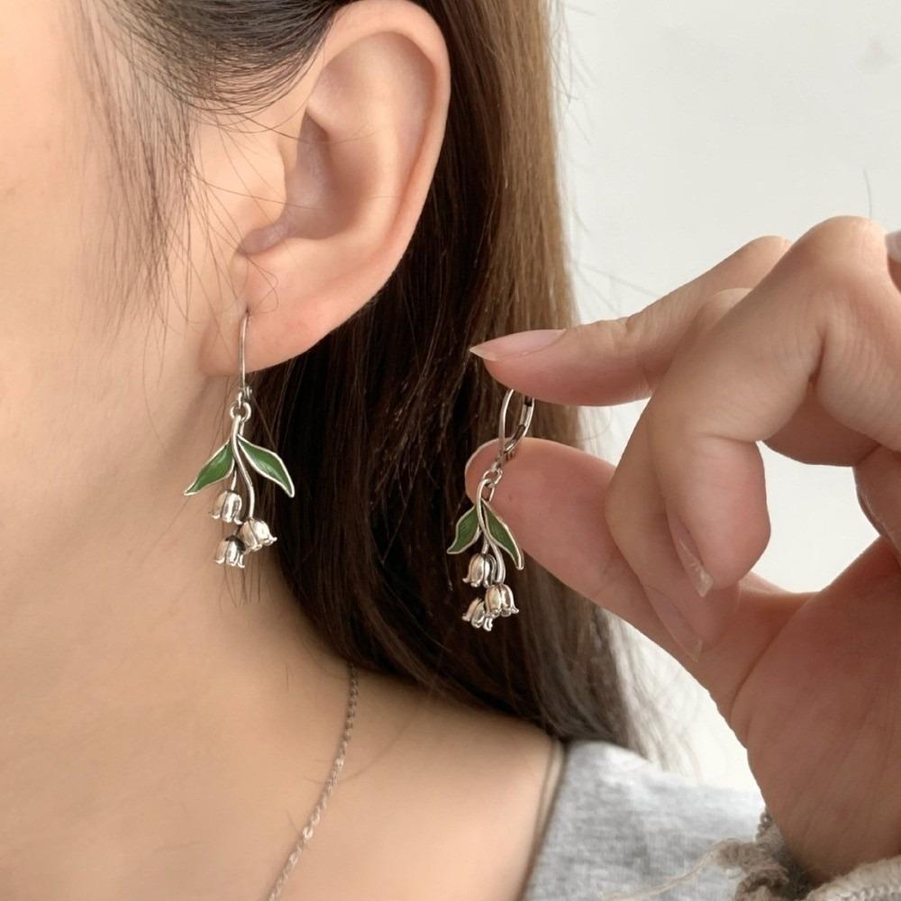 Vintage Style Convallaria Majalis Earrings Drop Shape Dangle Flower Jewelry  Women Jewelry